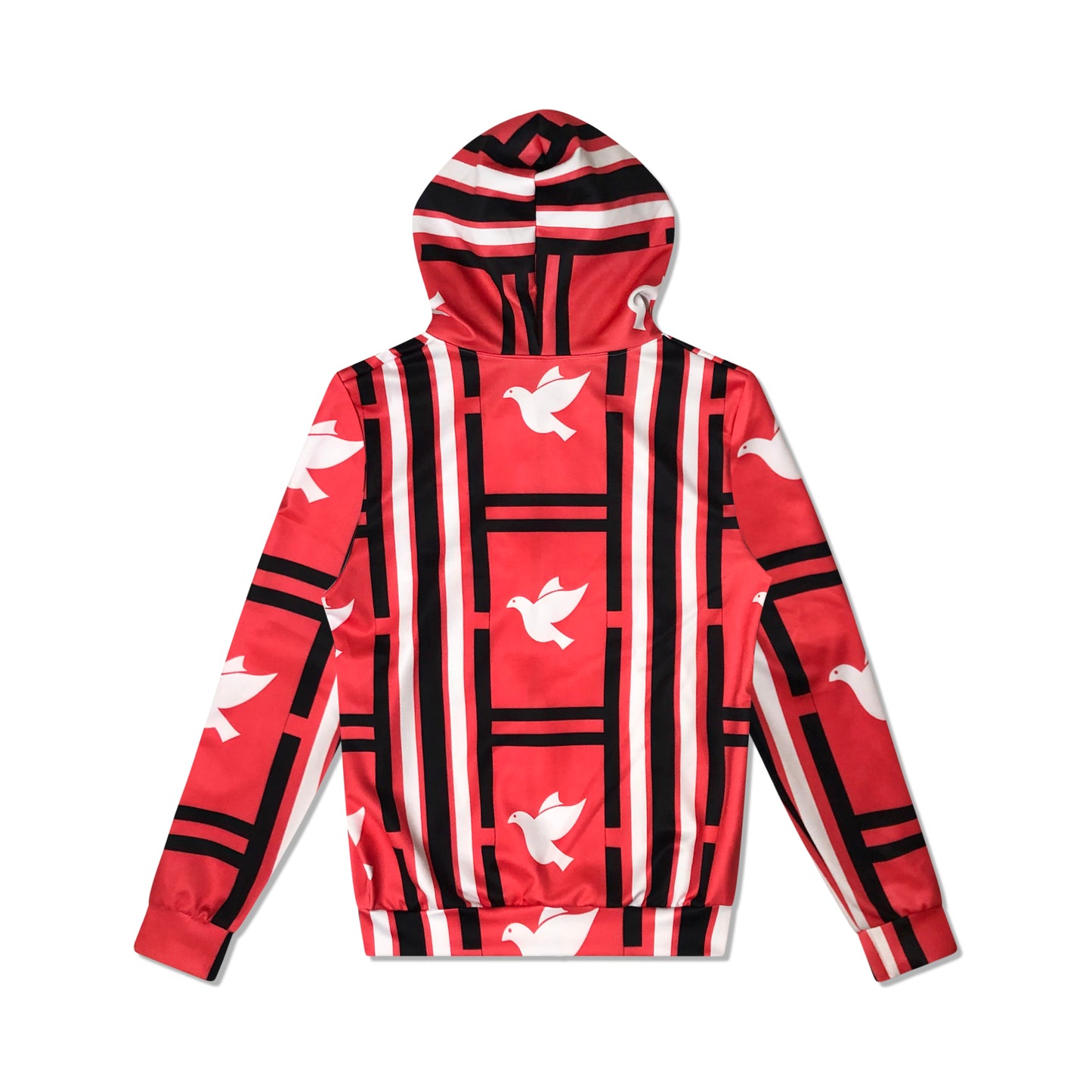 All-Over Print Zip Up Hoodie With Pocket