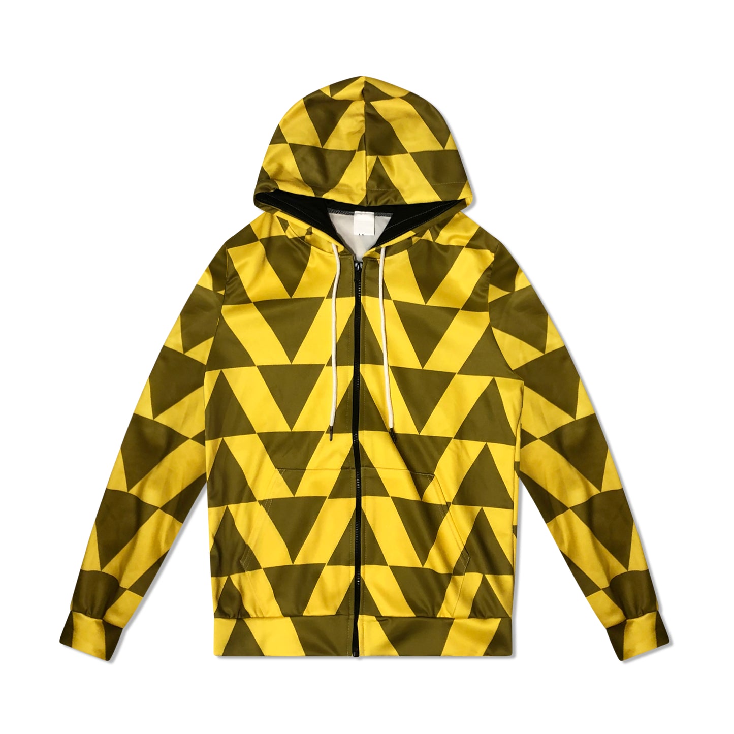 All-Over Print Zip Up Hoodie With Pocket