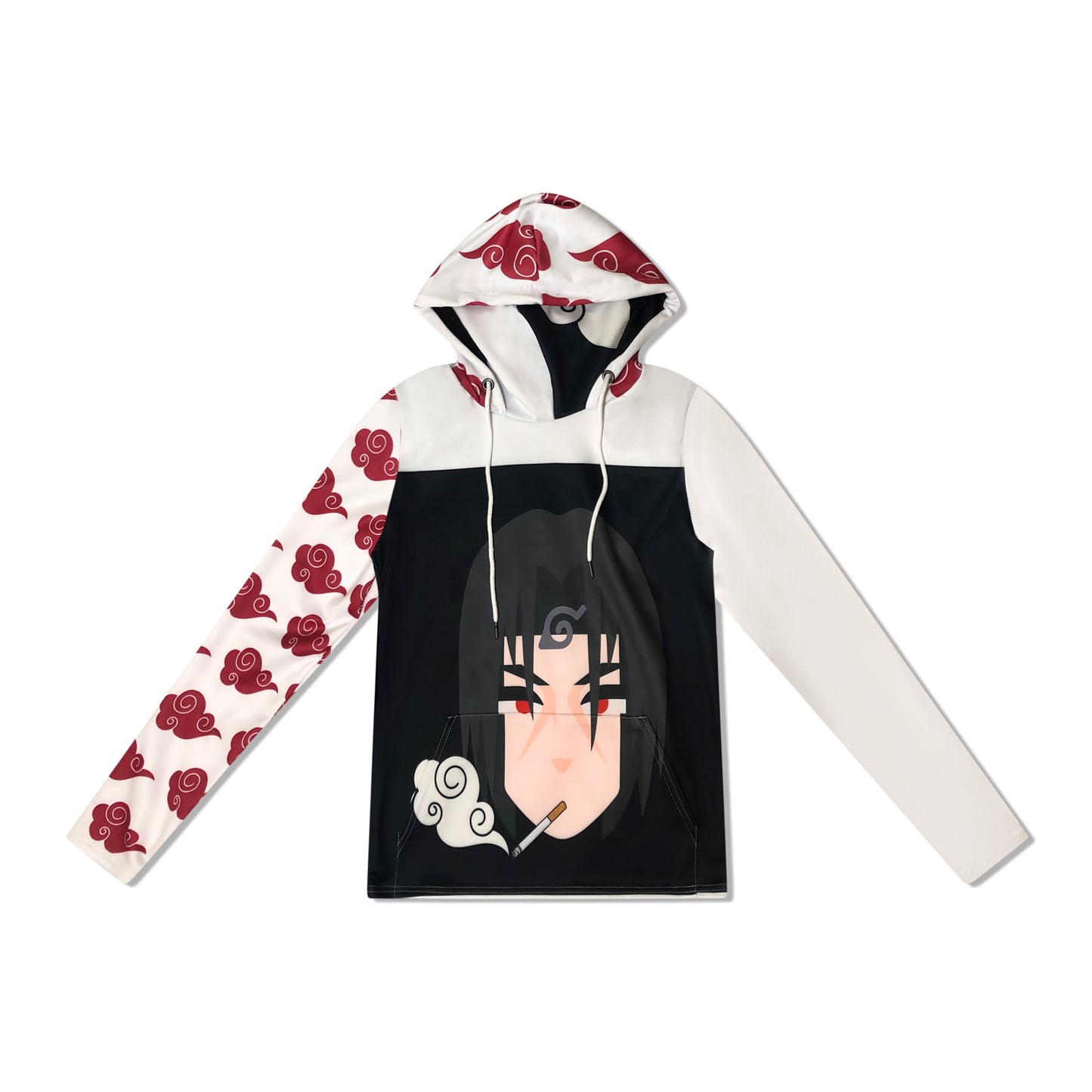 Red Cloud Pullover Hoodie With Mask