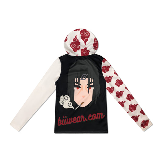 Red Cloud Pullover Hoodie With Mask